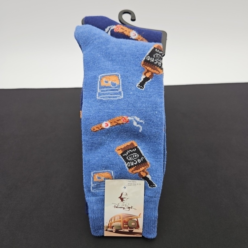 Panama Jack 2 Pair Socks Men's Crew Whiskey Cigars‎ Man Cave Bachelor Party New